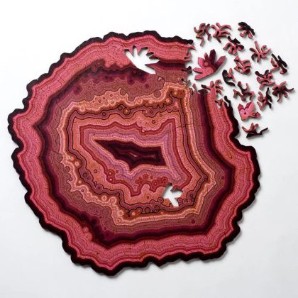 High Difficulty Level  Irregular Shape Agate Wooden Jigsaw Puzzle